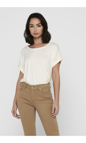 ONLMOSTER S/S O-NECK TOP NOOS JRS 15106662 Antique White