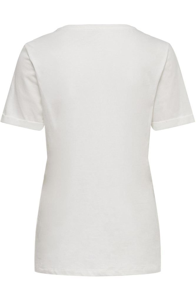 Only witte dames t-shirt | Achteraanzicht