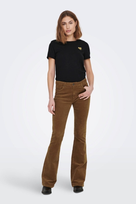 Only zwarte dames t-shirt | Model