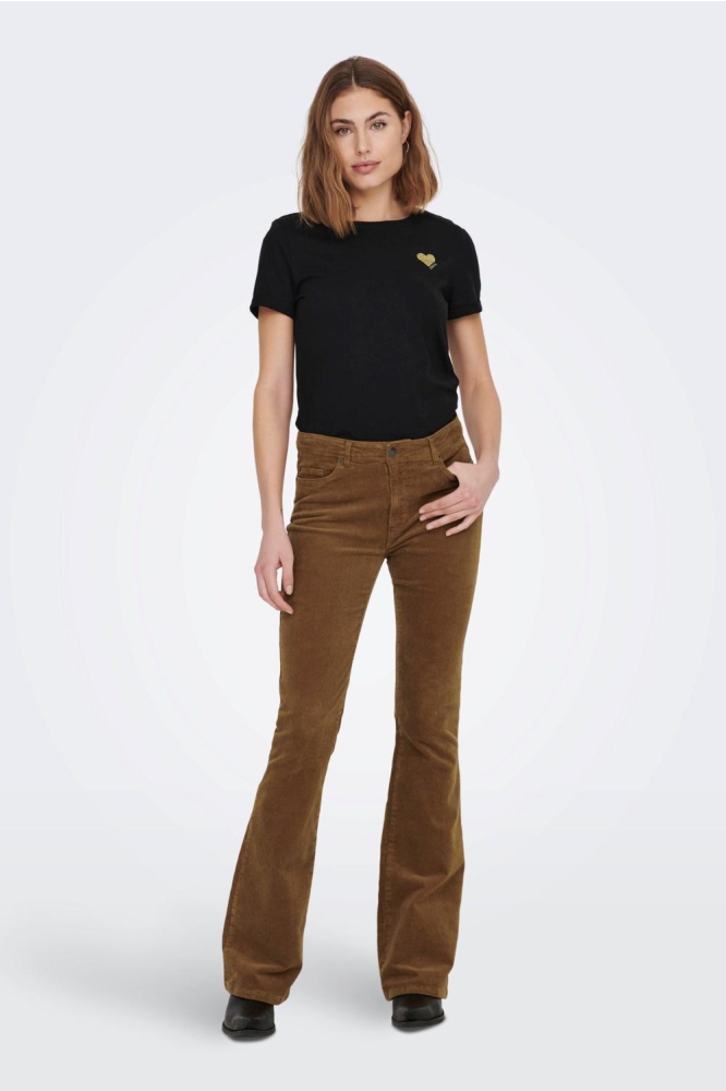 Only zwarte dames t-shirt | Model