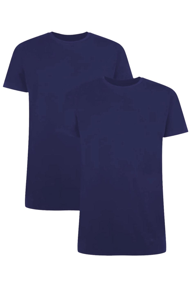 Bamboo basics blauwe heren t-shirt | Vooraanzicht