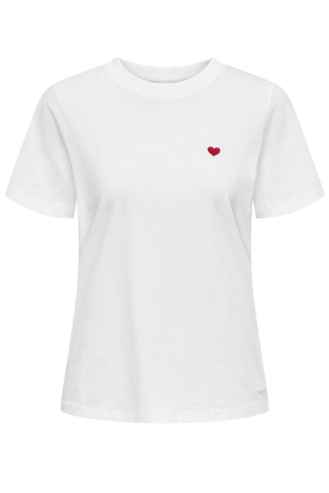 Jacqueline de Yong witte dames t-shirt | Vooraanzicht