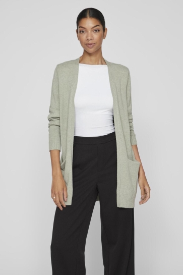 Vila VIRIL OPEN L/S KNIT CARDIGAN - NOOS 14044041 OIL GREEN