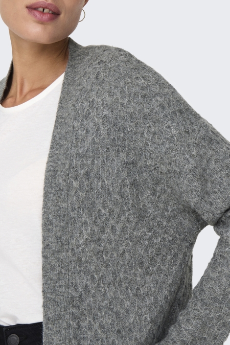 Jacqueline de Yong grijze dames vest | Close up