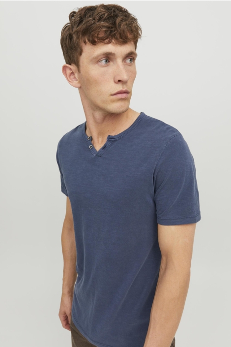 Jack & Jones blauwe heren t-shirt | Model zijaanzicht
