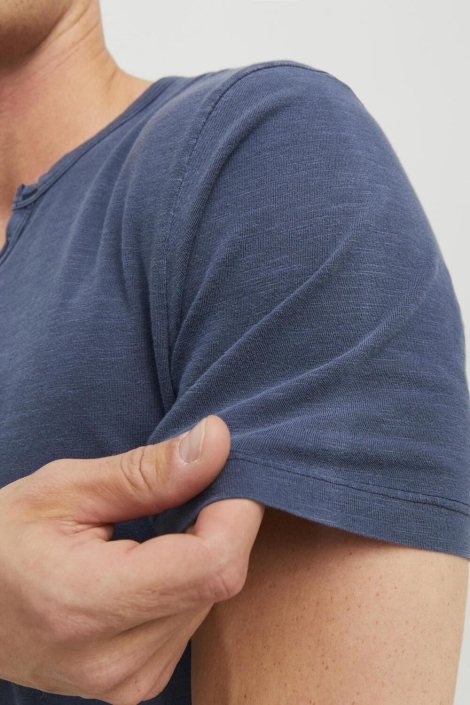 Jack & Jones blauwe heren t-shirt | Close up