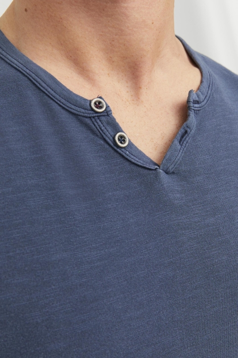 Jack & Jones blauwe heren t-shirt | Close up