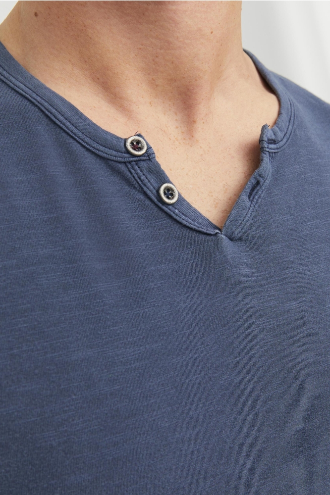 Jack & Jones blauwe heren t-shirt | Close up