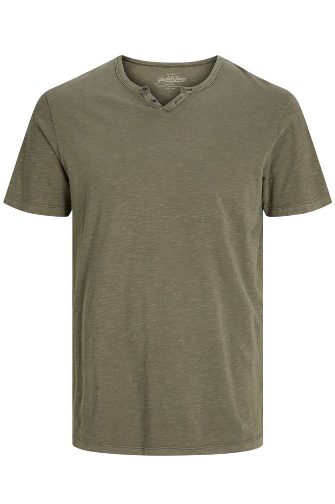 Jack & Jones groene heren t-shirt | Vooraanzicht