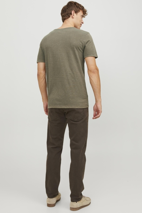 Jack & Jones groene heren t-shirt | Model achteraanzicht