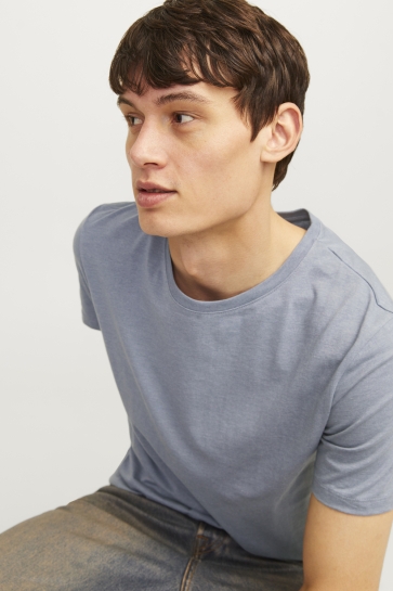 Jack & Jones T-shirt JJEORGANIC MELANGE TEE SS O-NECK NO 12222887 Flint Stone/Melange