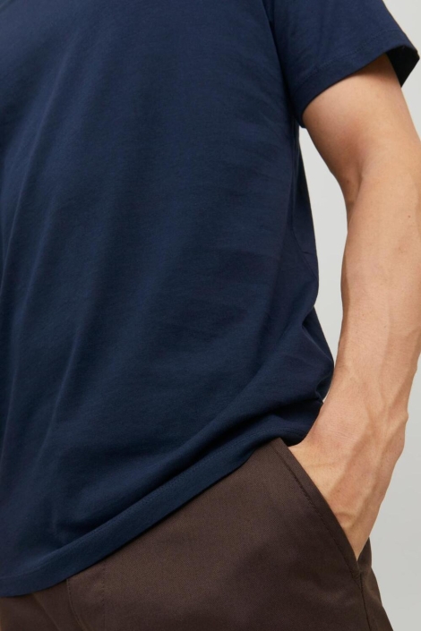Jack & Jones blauwe heren t-shirt | Close up