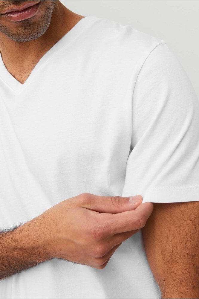 Jack & Jones witte heren t-shirt | Close up