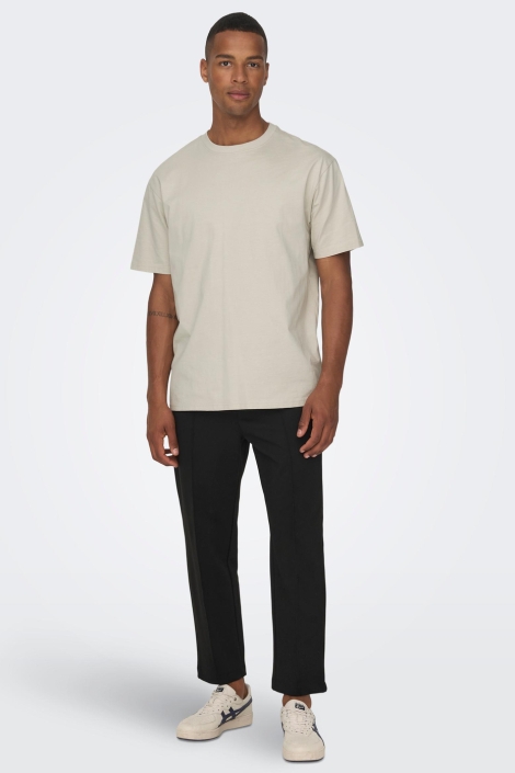 Only & Sons beige heren t-shirt | Model