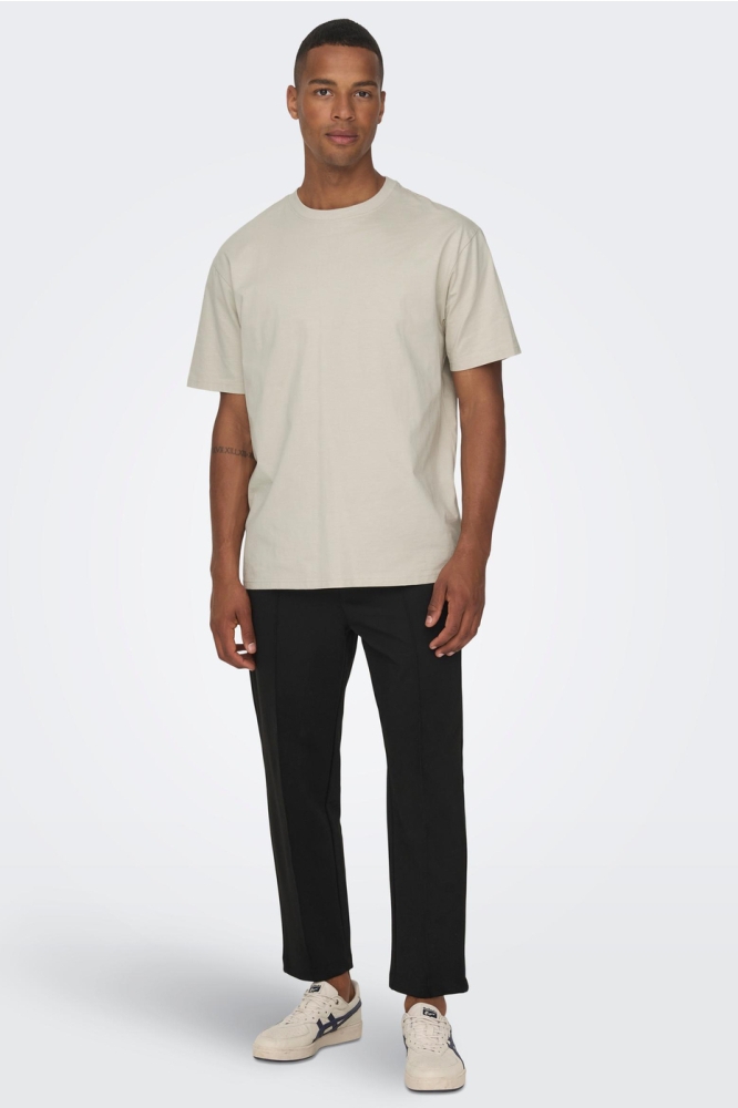 Only & Sons beige heren t-shirt | Model