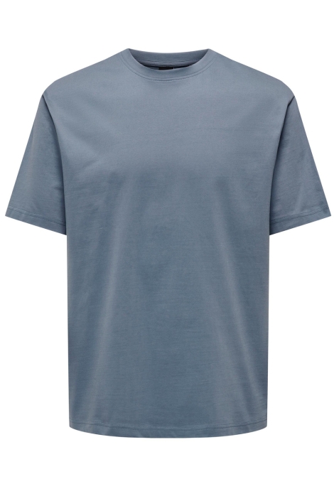 Only & Sons blauwe heren t-shirt | Vooraanzicht