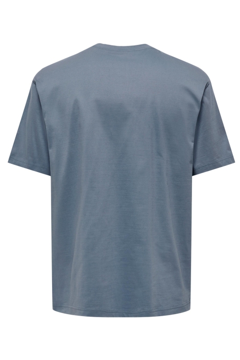 Only & Sons blauwe heren t-shirt | Achteraanzicht