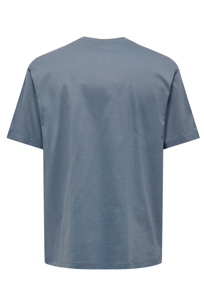 Only & Sons blauwe heren t-shirt | Achteraanzicht