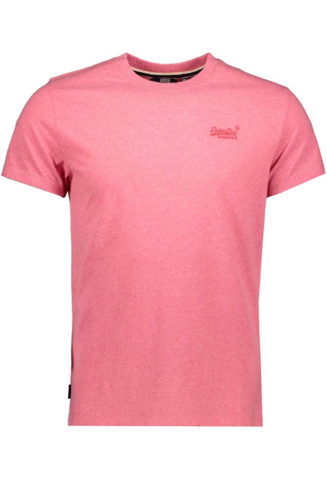 Superdry roze heren t-shirt | Vooraanzicht