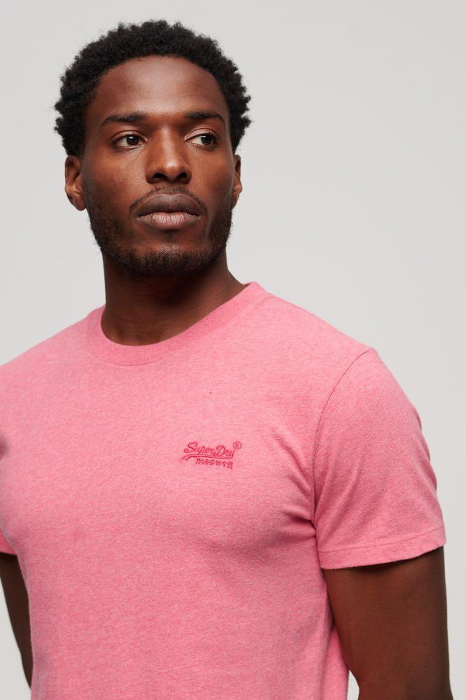 Superdry roze heren t-shirt | Close up