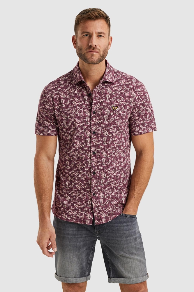 PME legend rode heren overhemd | Model vooraanzicht