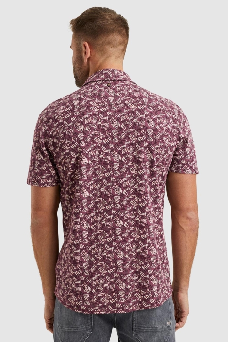 PME legend paarse heren overhemd | Model achteraanzicht
