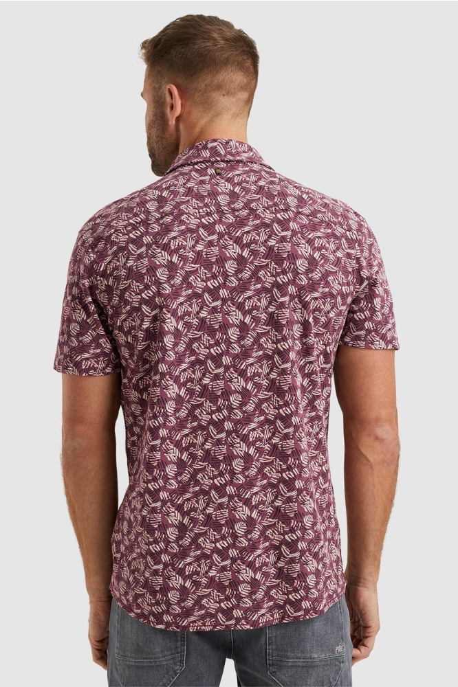 PME legend paarse heren overhemd | Model achteraanzicht