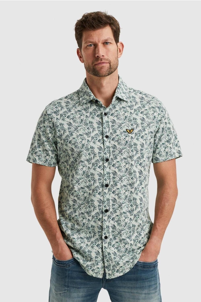 PME legend groene heren overhemd | Model vooraanzicht