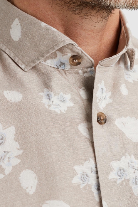 Vanguard beige heren overhemd | Close up
