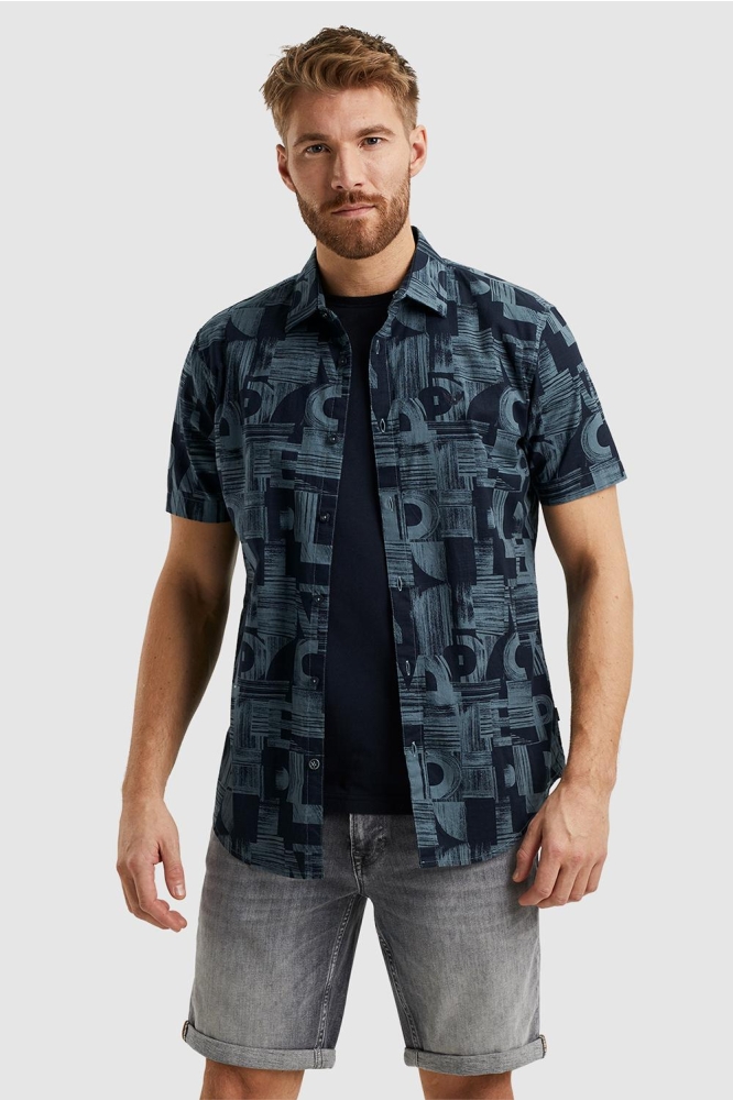 PME legend groene heren overhemd | Model vooraanzicht