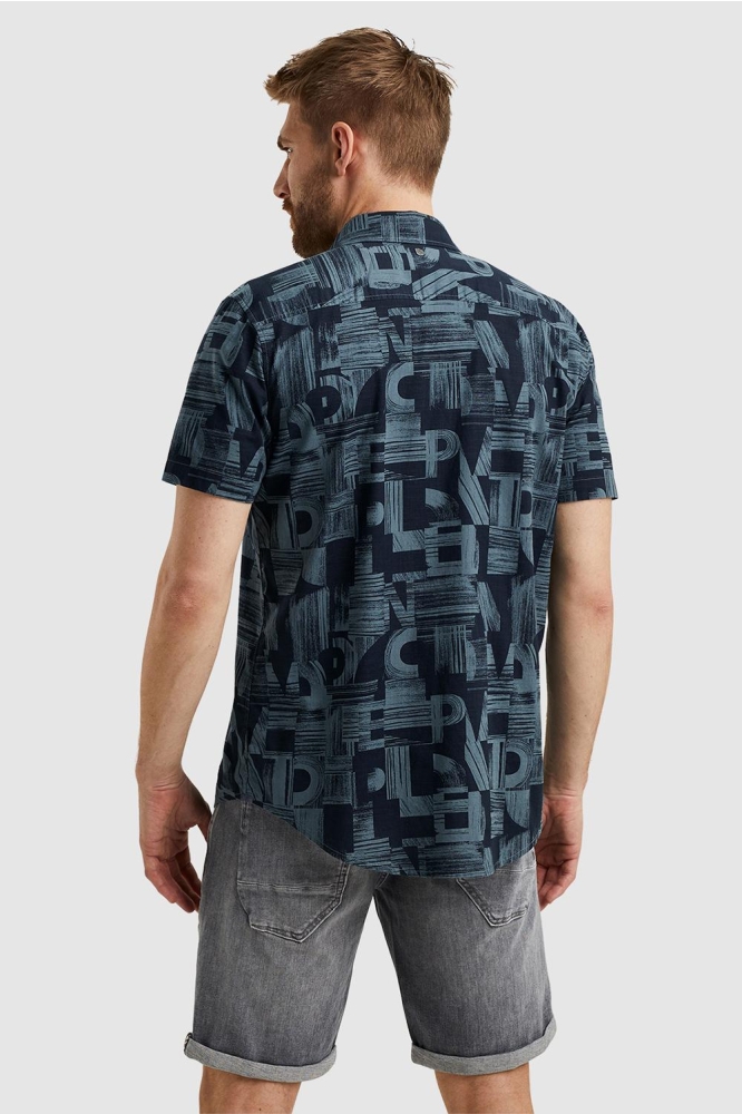 PME legend groene heren overhemd | Model achteraanzicht