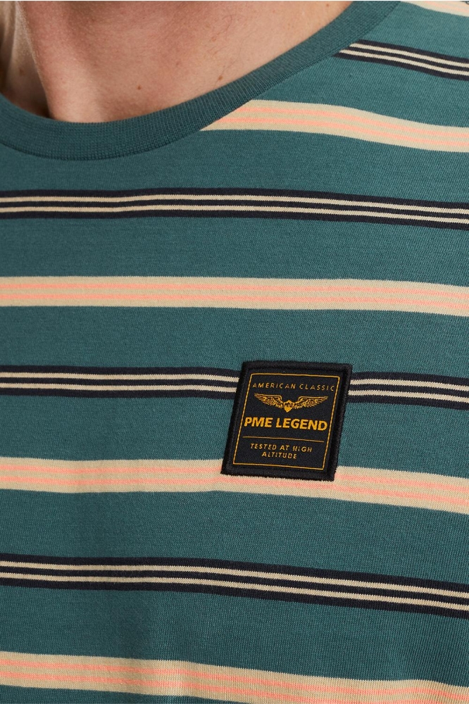 PME legend groene heren t-shirt | Close up
