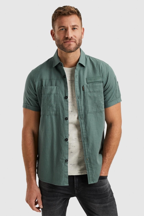 PME legend groene heren overhemd | Model vooraanzicht