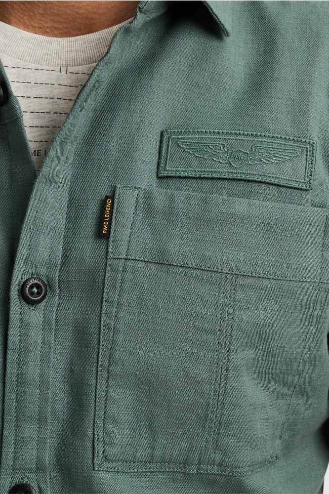 PME legend groene heren overhemd | Close up