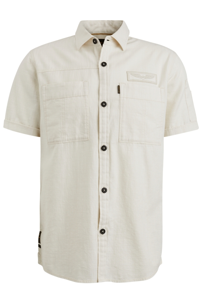 PME legend beige heren overhemd | Vooraanzicht