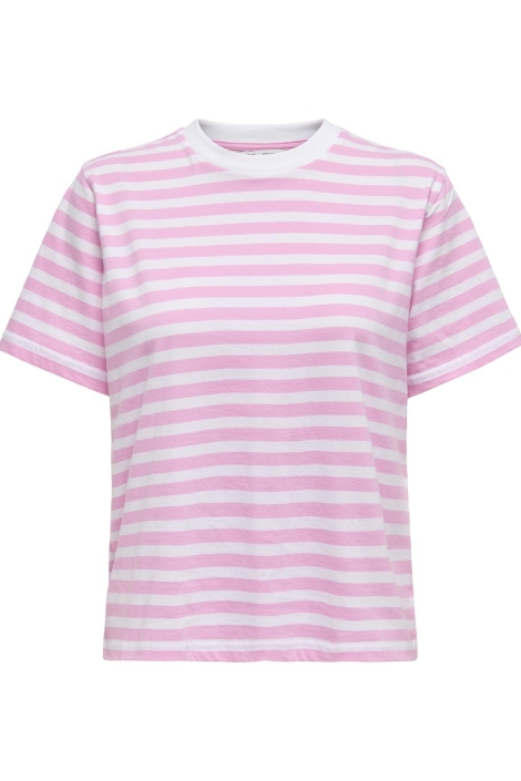 Only roze dames t-shirt | Vooraanzicht