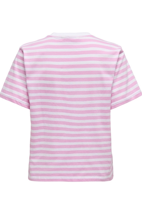 Only roze dames t-shirt | Achteraanzicht
