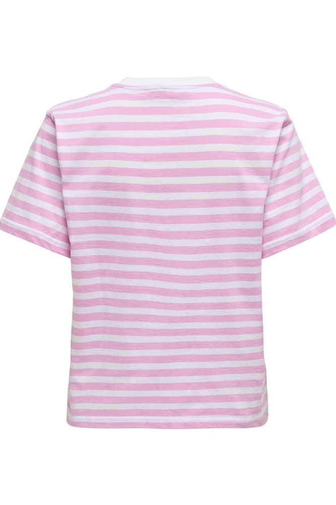 Only roze dames t-shirt | Achteraanzicht