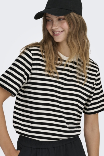 Only onllivina s/s stripe tee jrs noos Wit