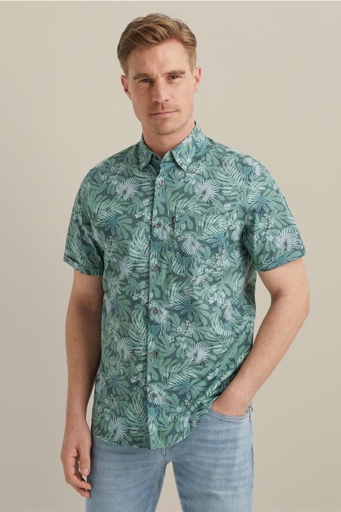 Vanguard groene heren overhemd | Model vooraanzicht