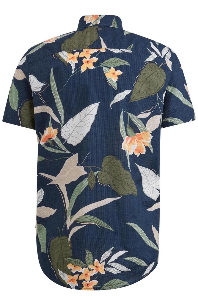 PME legend blauwe heren overhemd | Achteraanzicht