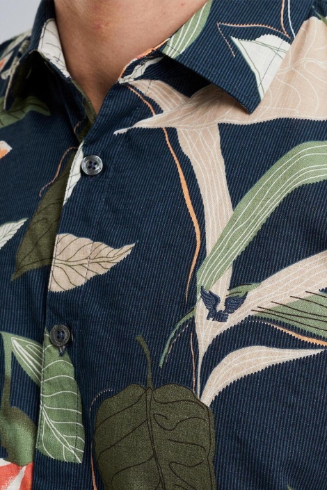 PME legend blauwe heren overhemd | Close up