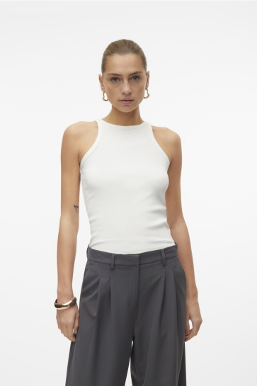 Vero Moda vmchloe short tank top ga jrs noos Wit
