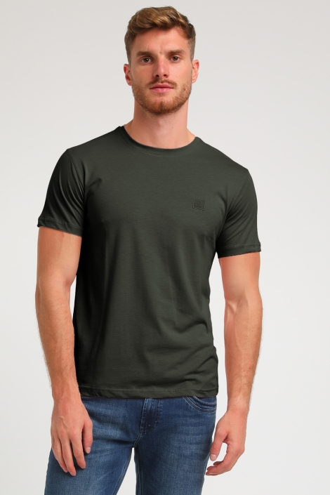 Gabbiano groene heren t-shirt | Model vooraanzicht