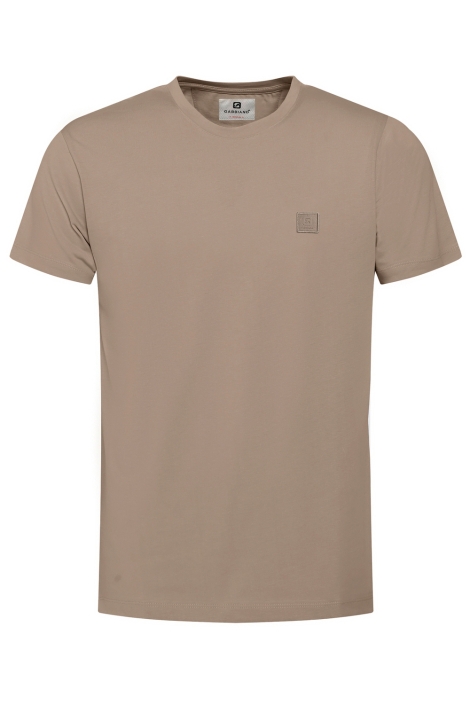 Gabbiano taupe heren t-shirt | Vooraanzicht