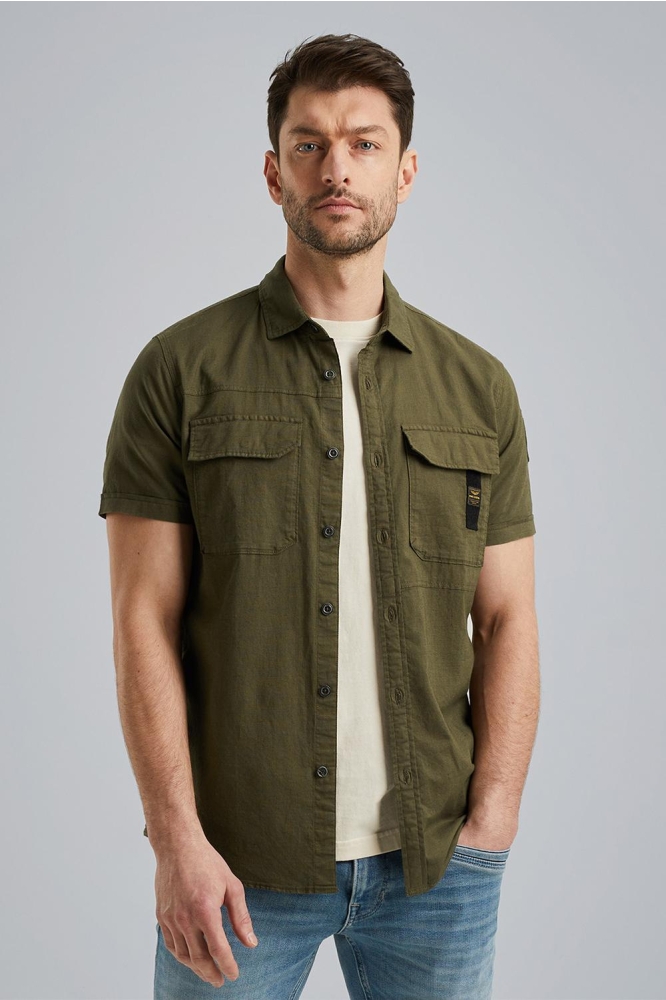 PME legend groene heren overhemd | Model vooraanzicht