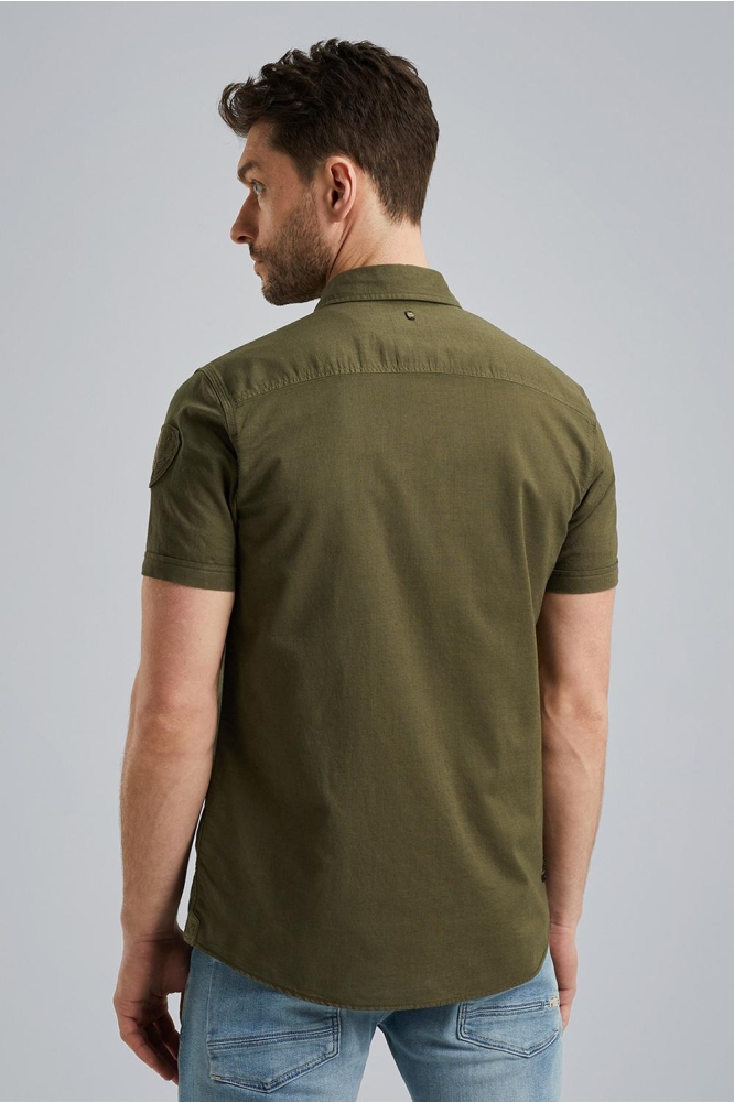 PME legend groene heren overhemd | Model achteraanzicht