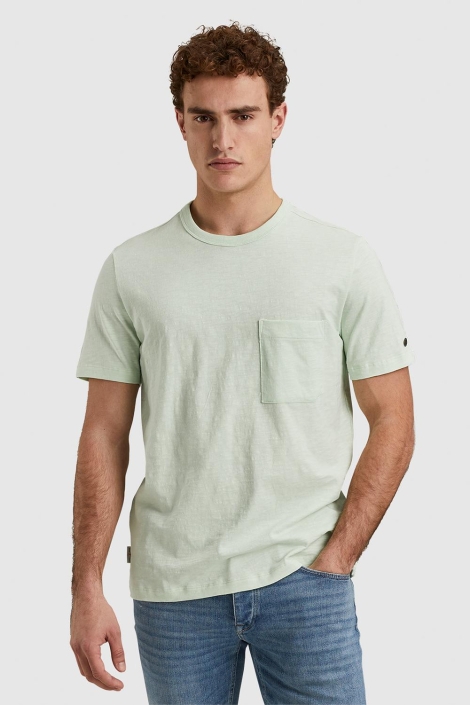 Cast Iron groene heren t-shirt | Model vooraanzicht