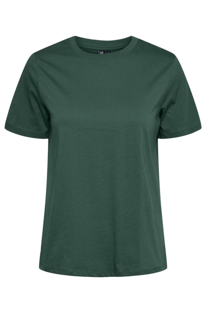 Pieces groene dames t-shirt | Vooraanzicht