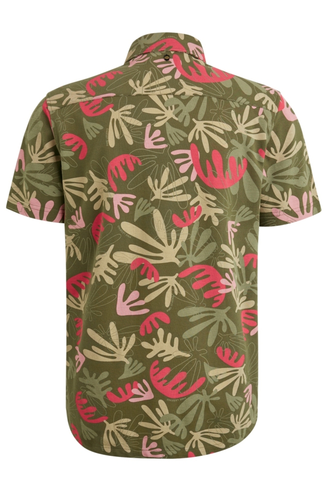 PME legend groene heren overhemd | Achteraanzicht